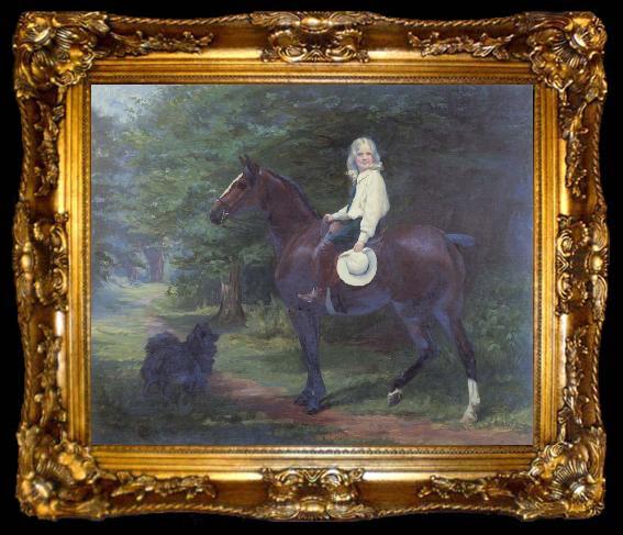 framed  Margaret Collyer Oil undated here Favourite Pets, ta009-2